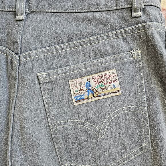 Pants Gray Levis Miners pants jeans no size tag GUC - Picture 7 of 10